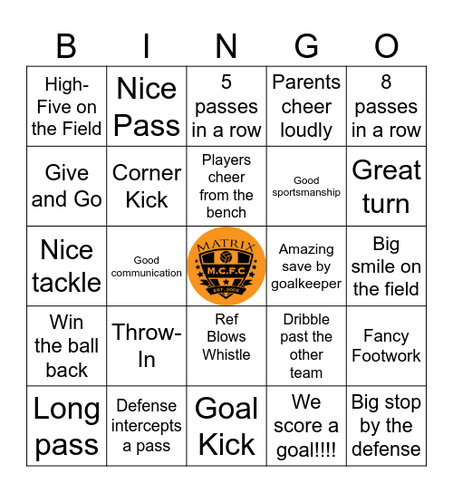 GO TEAM MATRIX! Bingo Card
