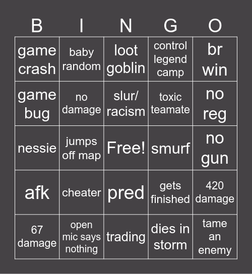 Milky's apex bingo Card