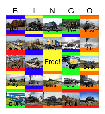 Heritage Railroads that I would like to visit with Carmen before I head to Wendy's one day Bingo Card