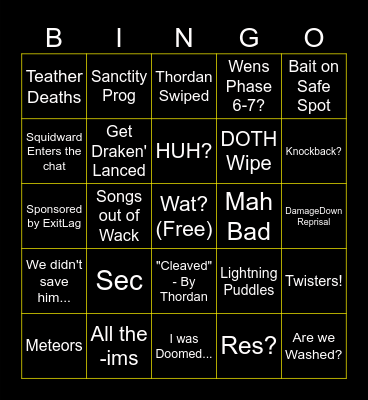 DillyDiddySong Reprise Bingo Card