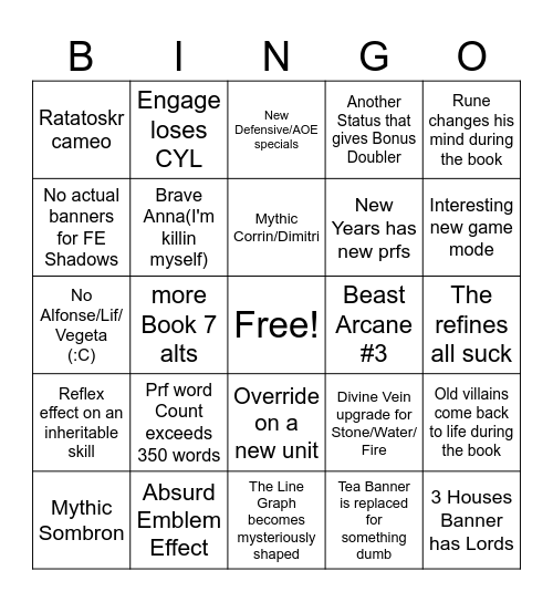 Book 10: Potential Book Bingo Card