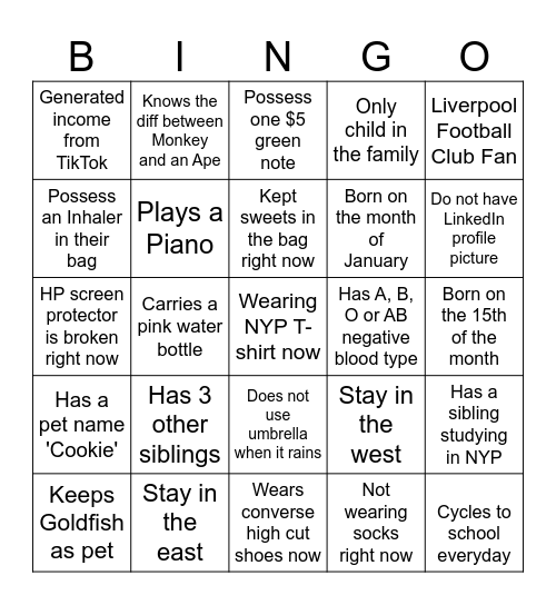 Resourceful Humans Bingo Card