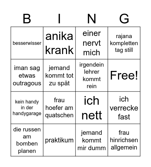 20.11.2025 Bingo Card