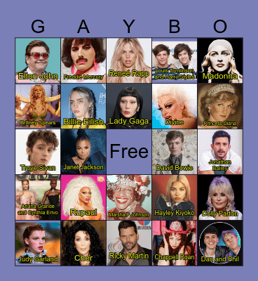 GSA Bingo Card
