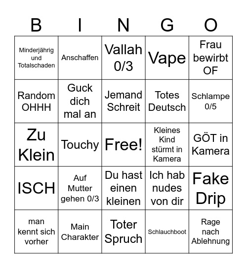 Frankfurt Bingo Card