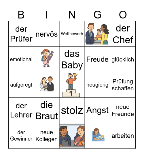 Wortschatz Bingo Card