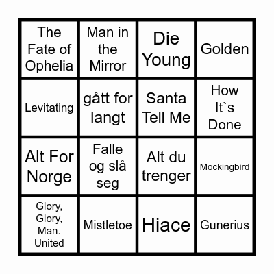 November Fjærebingo B Bingo Card
