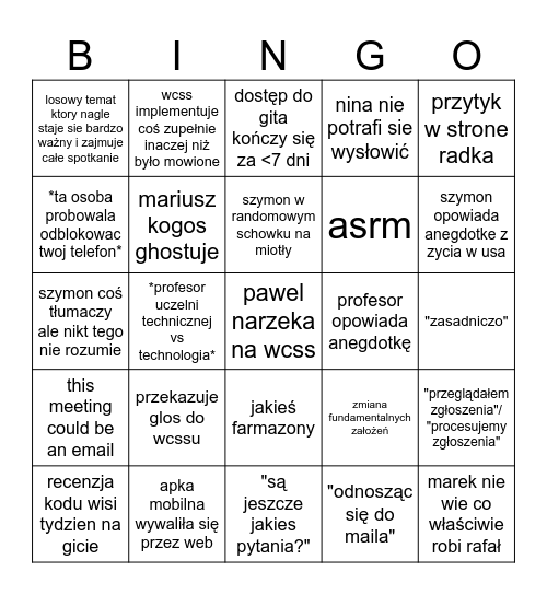 optimologic bingo Card