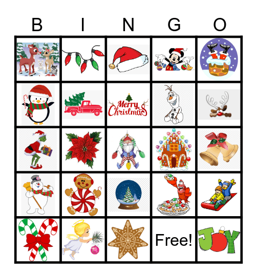 Christmas Bingo Card