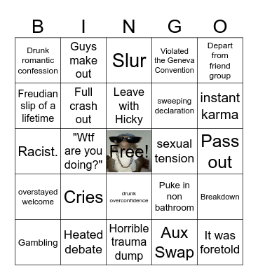 Party drunk bingo Card