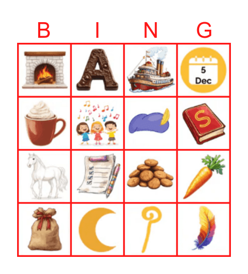 Sinterklaas Bingo Card