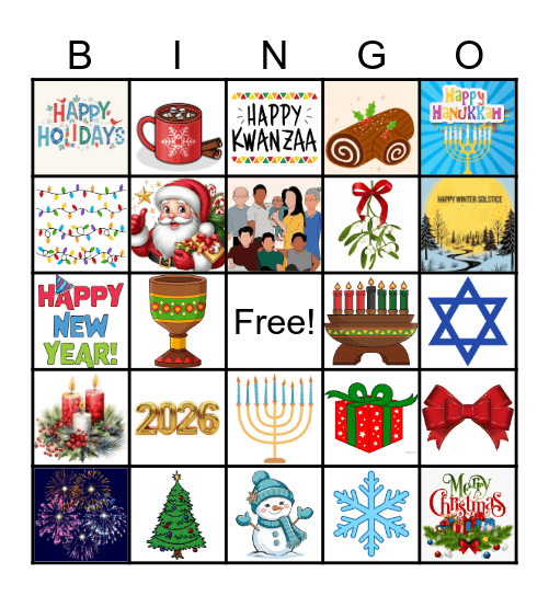 Holiday Bingo Card