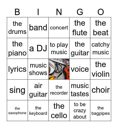 Music Bingo Card