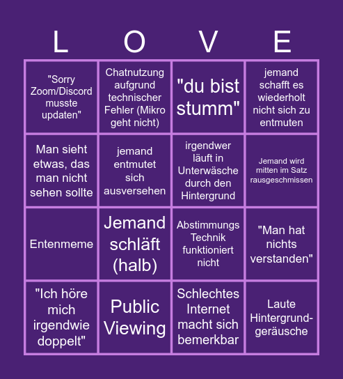 PsyFaKonline Bingo Card