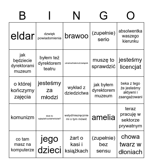 Łukasz Gaweł core Bingo Card