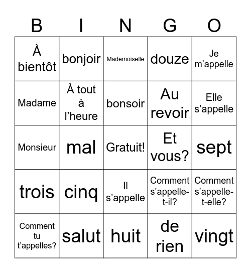 Assan Faal Bingo Card