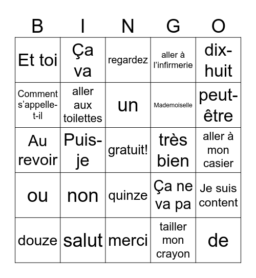 Ja'raye Mcfarland Bingo Card