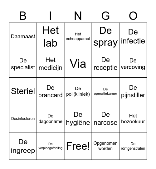 Themawoorden Staal Bingo Card