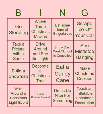 Christmas Bingo! Bingo Card