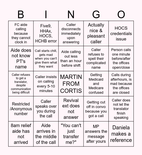CCS Bingo Card