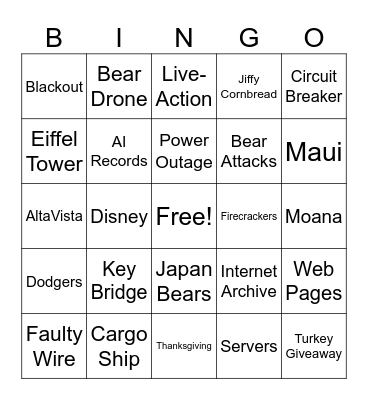 CNN 10 11/20/25 Bingo Card