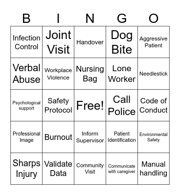 OSH Bingo Card - CHN Bingo Card