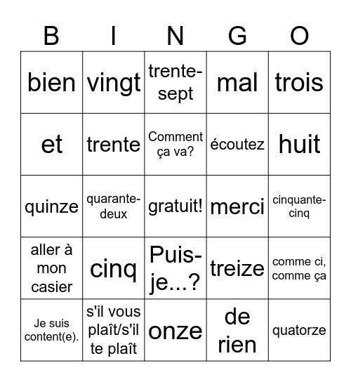 Isabella Lebron Bingo Card