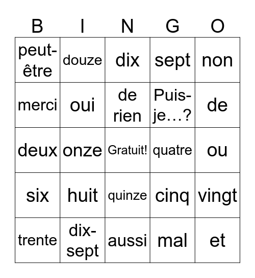 Avery VanWhy Bingo Card