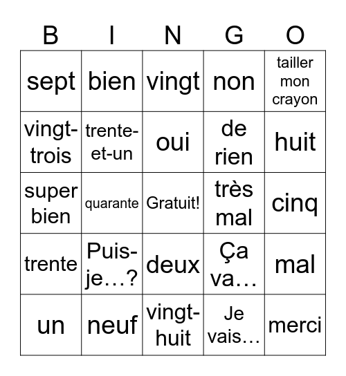 Alex Wszola Bingo Card