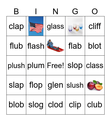 L Blend Bingo Card