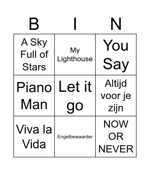 THANKSGIVING Bingo Card