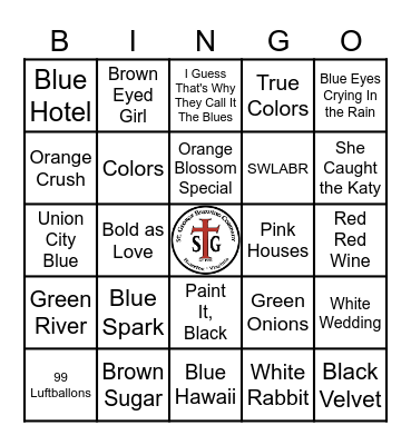 OOOH ... COLORS! Bingo Card