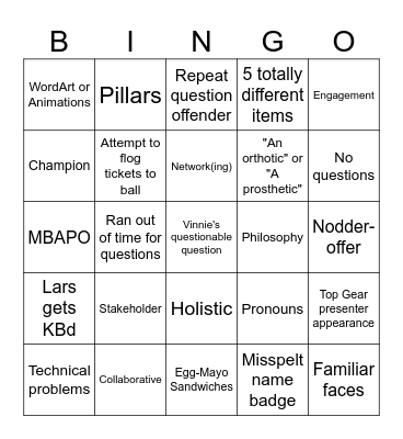 BAPO Bingo Card