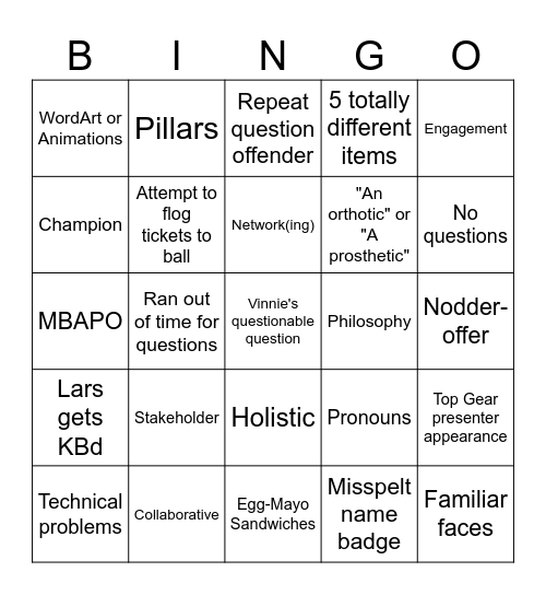 BAPO Bingo Card