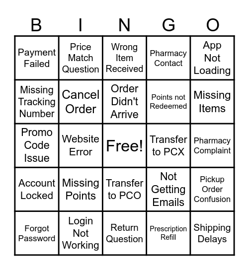 Nesting Bingo Card