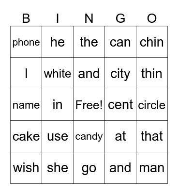 Cowan Nov 2025 Bingo Card