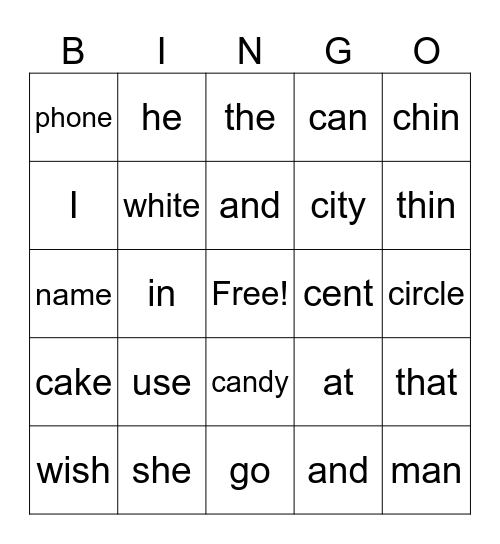 Cowan Nov 2025 Bingo Card