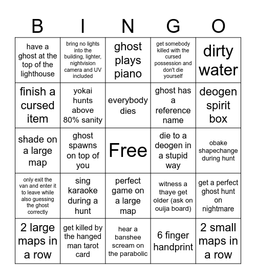 phamo bingo Card