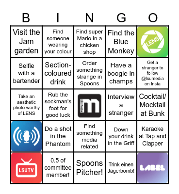 PUB BINGO! Bingo Card