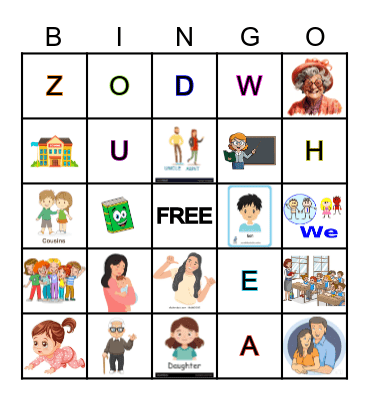 SPANISH FAMILY + REVIEW Bingo Card