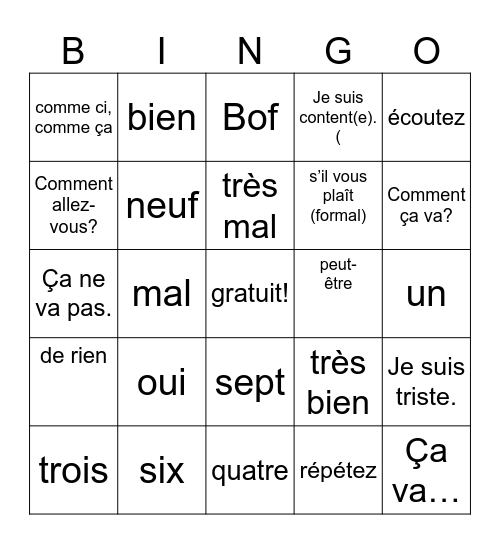 Tiffany Bryan Bingo Card