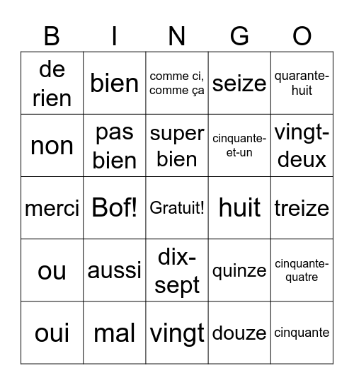 Max O'Donnell Bingo Card