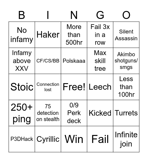 PEJDEJEK VOLJUM DWA Bingo Card
