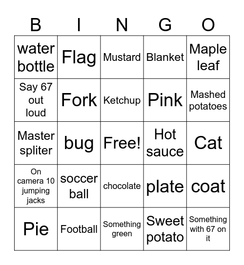 TURKEY BINGO Card