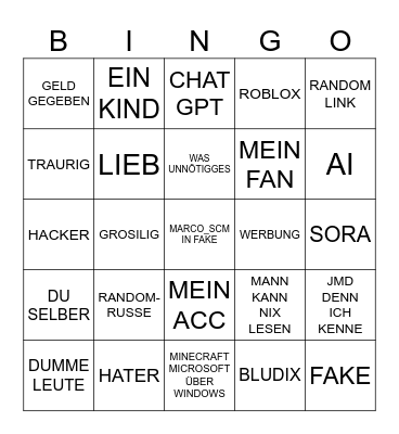 BINGO Card