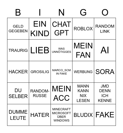 BINGO Card