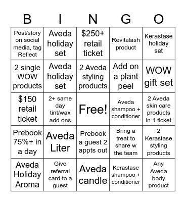 Holiday Bingo! Bingo Card