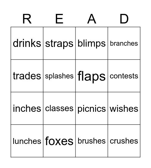 Level 1 Unit 13 Bingo Card