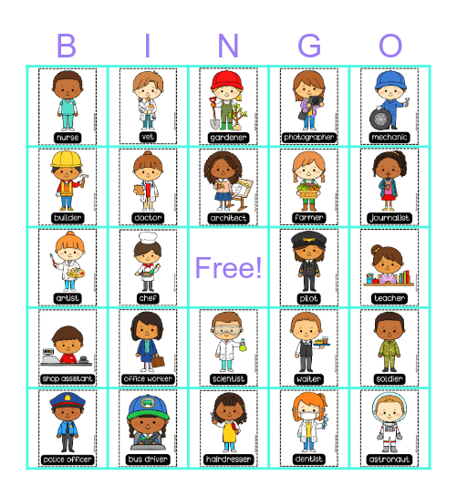 MY NEIGHBORS JOBS Bingo Card