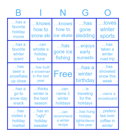 Find A Coworker Who... Bingo Card